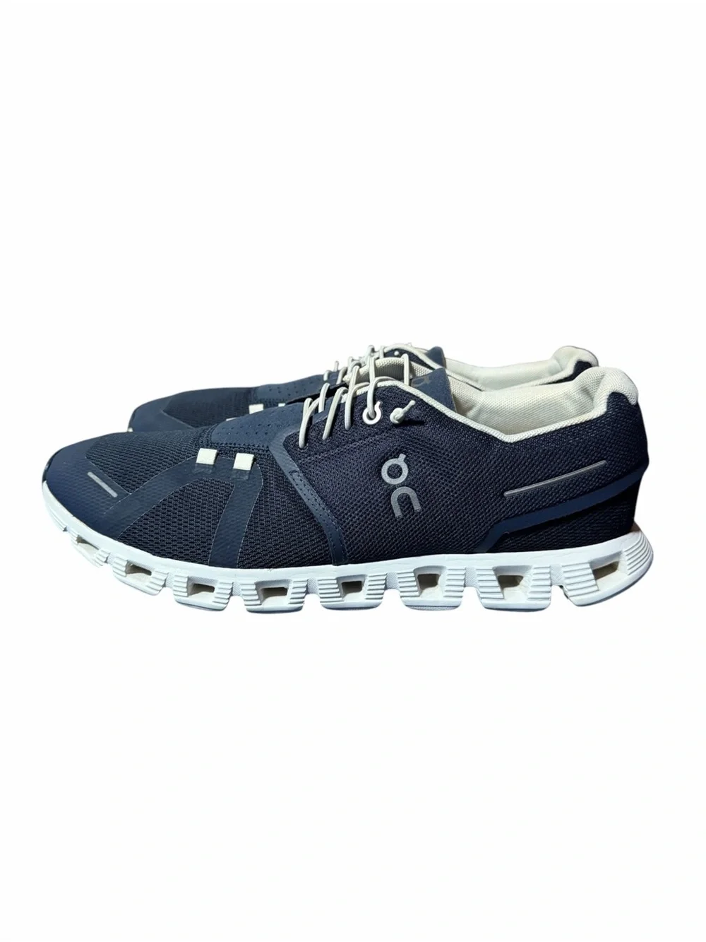 On Mens Cloud 6 Sneakers in Midnight Navy/White Sz 10